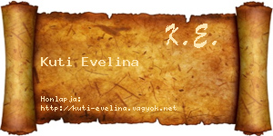 Kuti Evelina névjegykártya